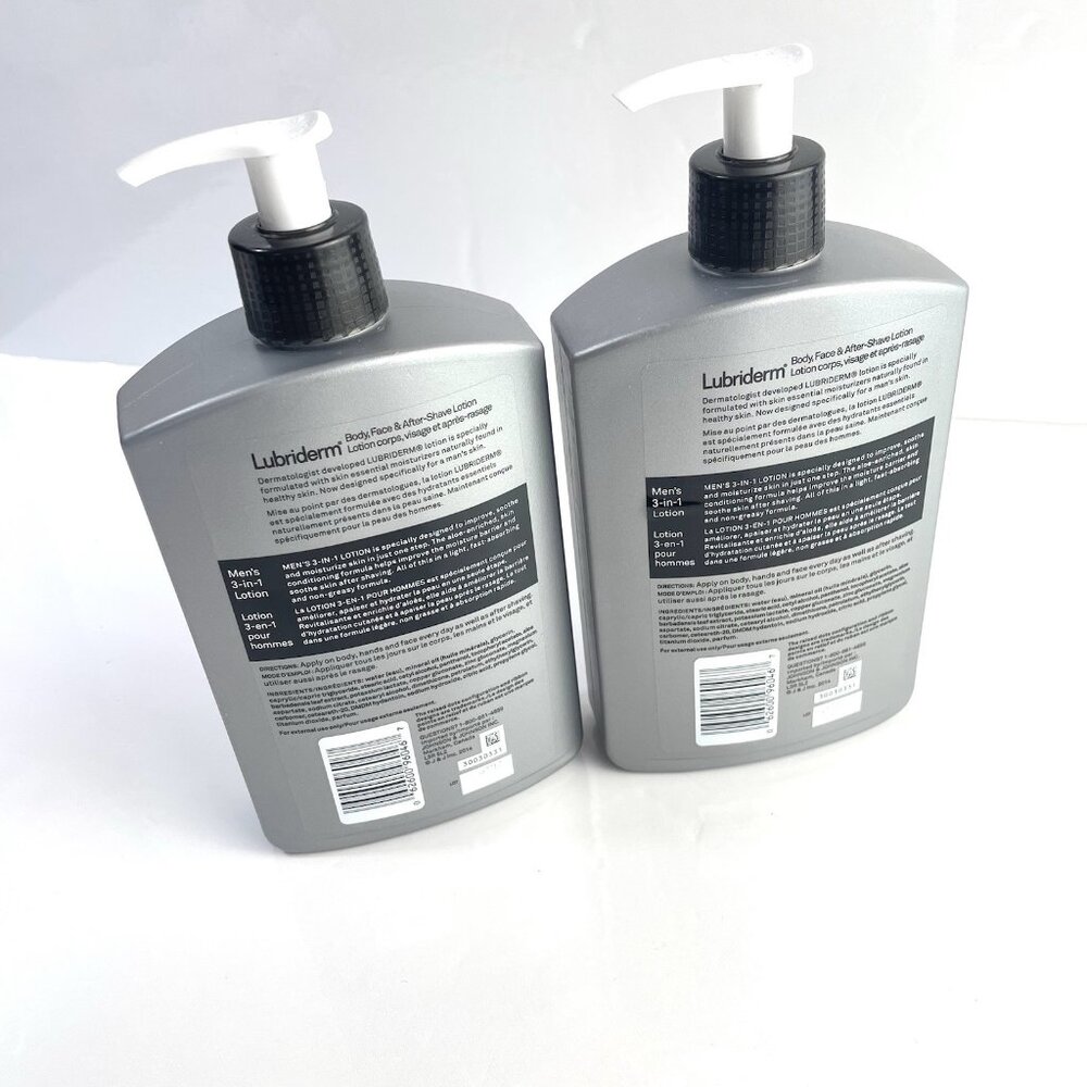 Lubriderm Men's 3-in-1 Body, Face & Post-Shave Lotion Light Fragrance 16oz - Picture 3 of 4